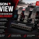 Simsonn load cell sim racing pedals with adjustable brake and throttle controls